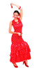 GP80629 – Tänzerin Kleid Kultur Flamenco – Größe: 36 - 38 (S) – Farbe: Rot