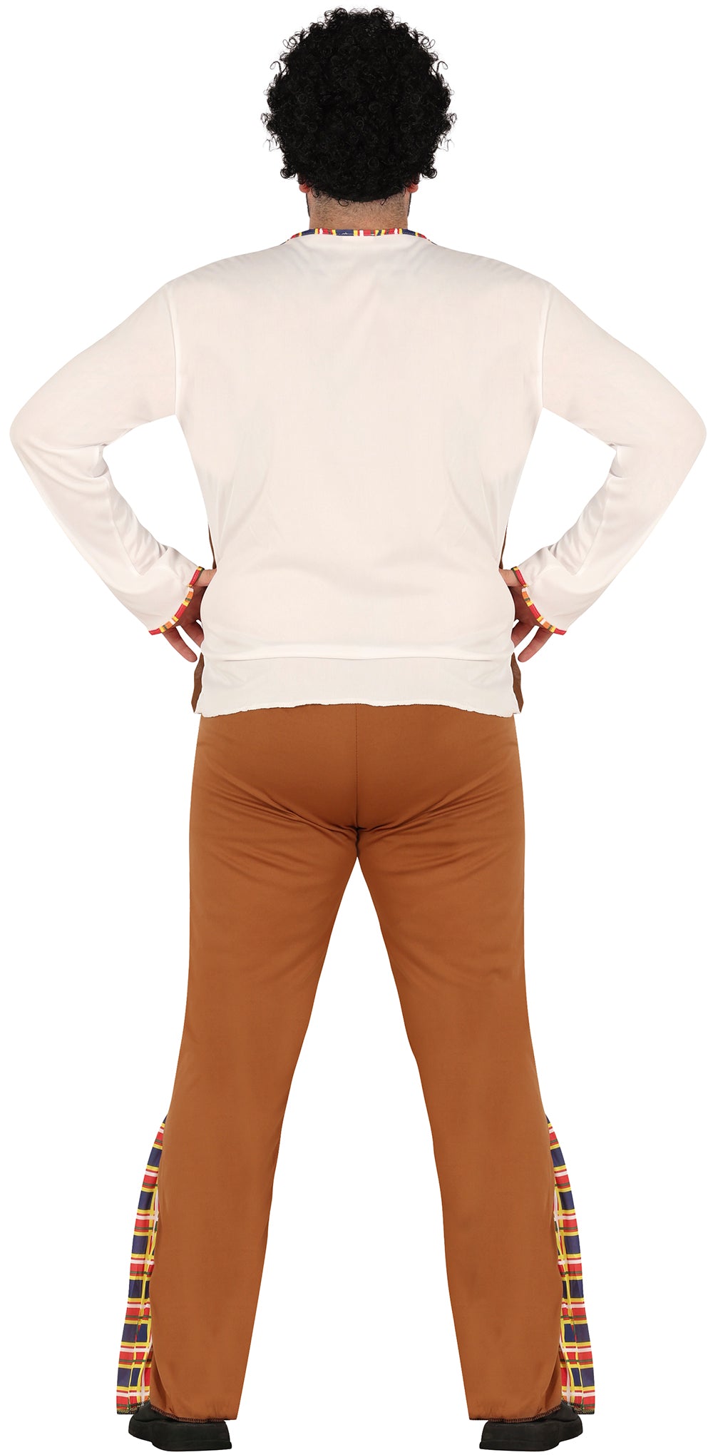 GP80522 – Hippie 70er Jahre Kostüm Bunter Flower – Größe: 56 - 58 (XXL) – Farbe: Braun
