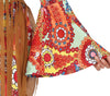 GP79379 – Hippies Kostüm Bunt 60s Kleid Karneval – Größe: 44 - 46 (XL) – Farbe: Braun