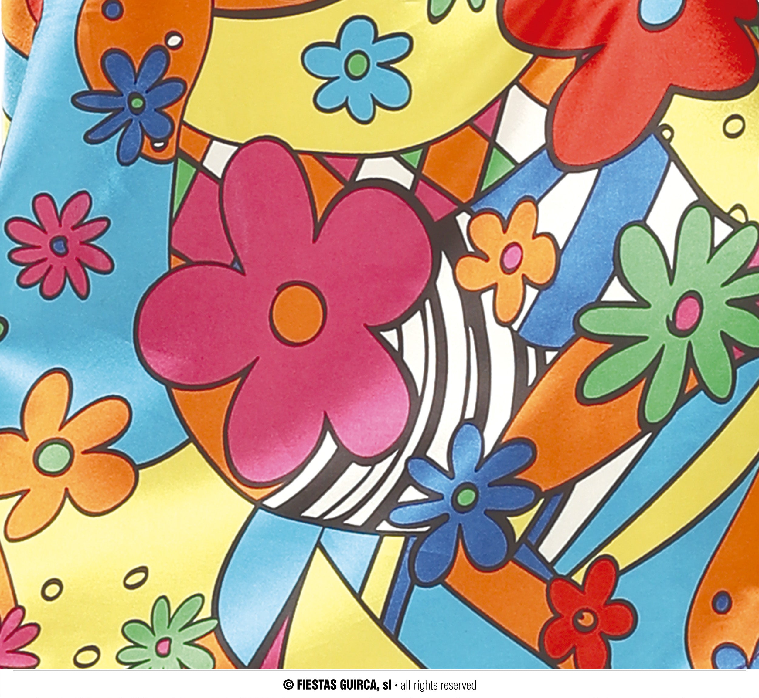 GP86552 – Hippie Flair Karnevalskostüm – Größe: 44 - 46 (XL) – Farbe: Mehrfarbig