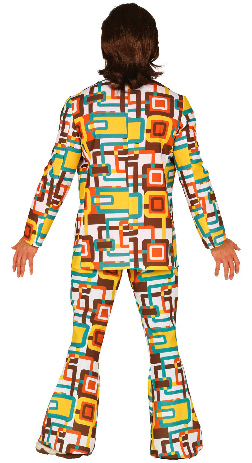 GP88625 – 70s Retro Partykostüm Bunt – Größe: 54 - 56 (XL) – Farbe: Mehrfarbig, Ansicht 2