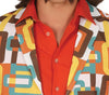 GP88625 – 70s Retro Partykostüm Bunt – Größe: 54 - 56 (XL) – Farbe: Mehrfarbig