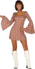 GP88619 – 70S Disco Nachtmode Muster Kleid – Größe: 44 - 46 (XL) – Farbe: Mehrfarbig