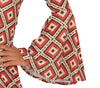 GP88619 – 70S Disco Nachtmode Muster Kleid – Größe: 44 - 46 (XL) – Farbe: Mehrfarbig