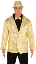 Paillettenjacke für Herren gold Silvester