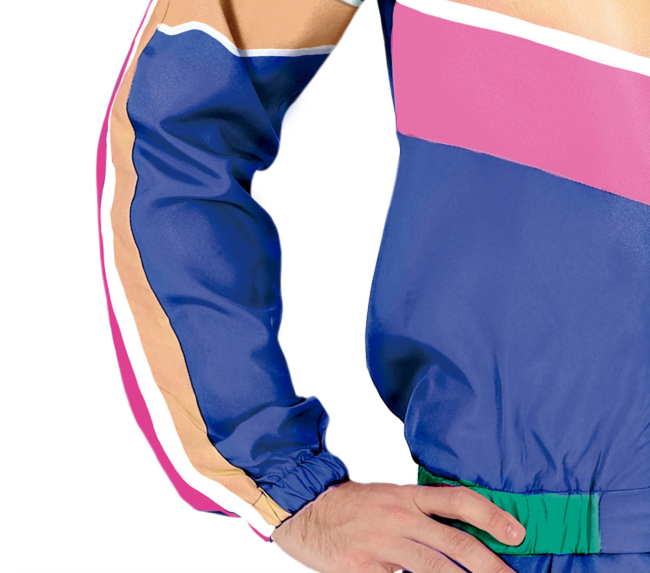 GP79309 – Sport Retro 80s Karneval Outfits – Größe: 54 - 56 (XL) – Farbe: Blau