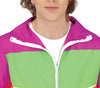 GP79227 – 80s Sport Karneval Retro Kostüm Violett – Größe: 54 - 56 (XL) – Farbe: Pink