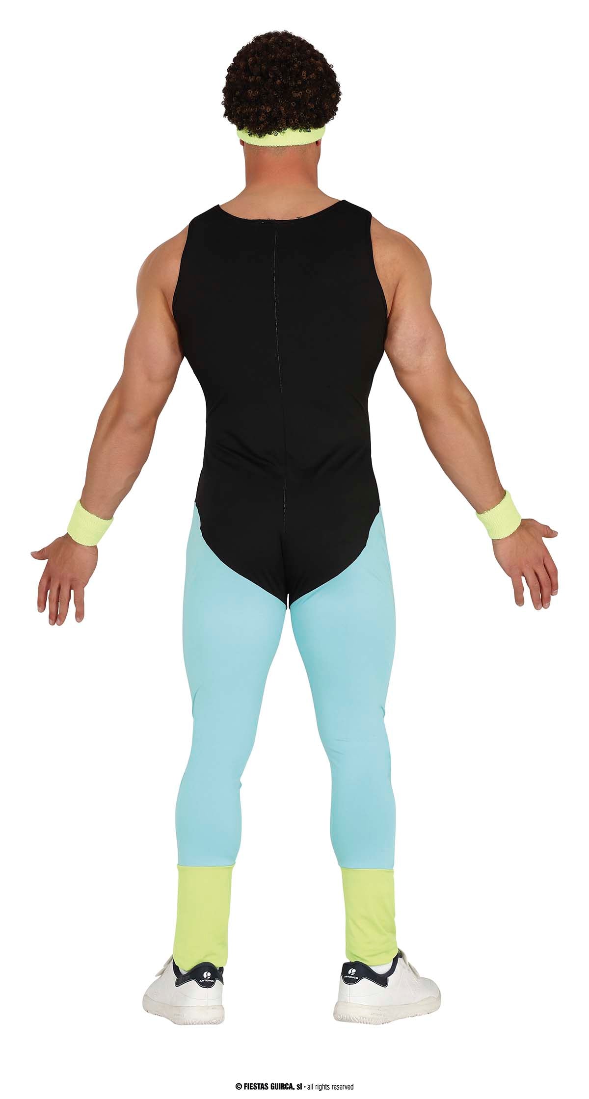 GP79662 – Achtziger Jahre Sporttrainer Retro Look Kostüm – Größe: 54 - 56 (XL) – Farbe: Blau