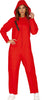 GP88690 – Diebe Karneval Overall Rot Kapuze – Größe: 36 - 38 (S) – Farbe: Rot