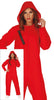GP88690 – Diebe Karneval Overall Rot Kapuze – Größe: 44 - 46 (XL) – Farbe: Rot