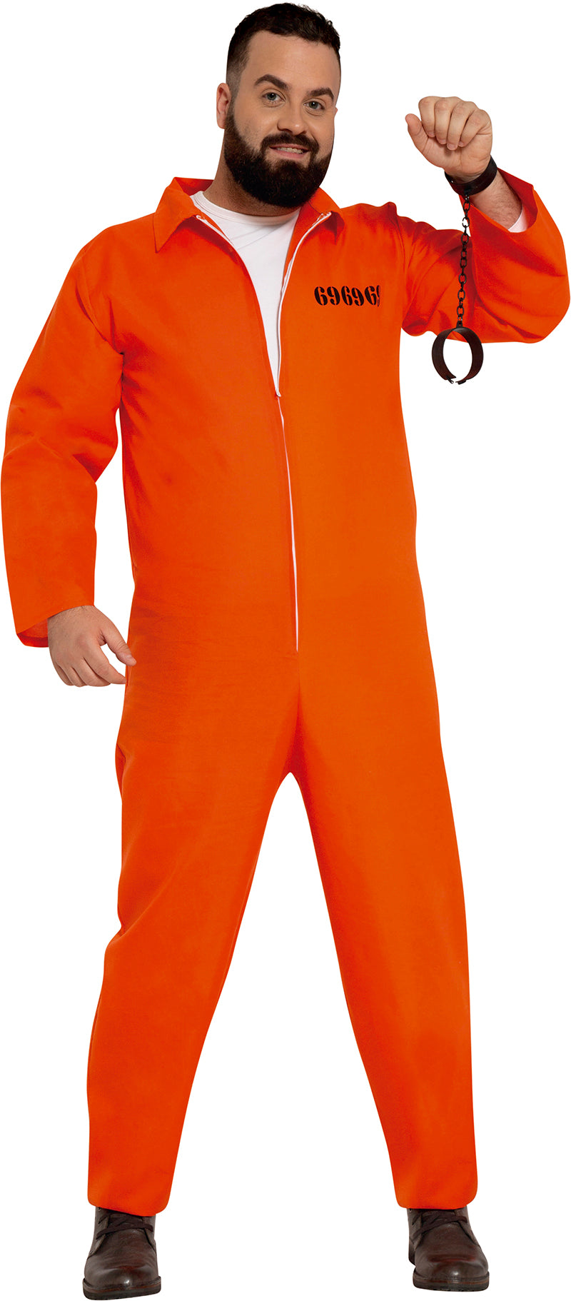 GP80435 – Dieb Halloween Kostüm Gefängnis Outfit – Größe: 56 - 58 (XXL) – Farbe: Orange