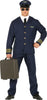 GP88572 – Pilot Karnevalsanzug Kapitän Kostüm – Größe: 46 - 48 (S) – Farbe: Blau