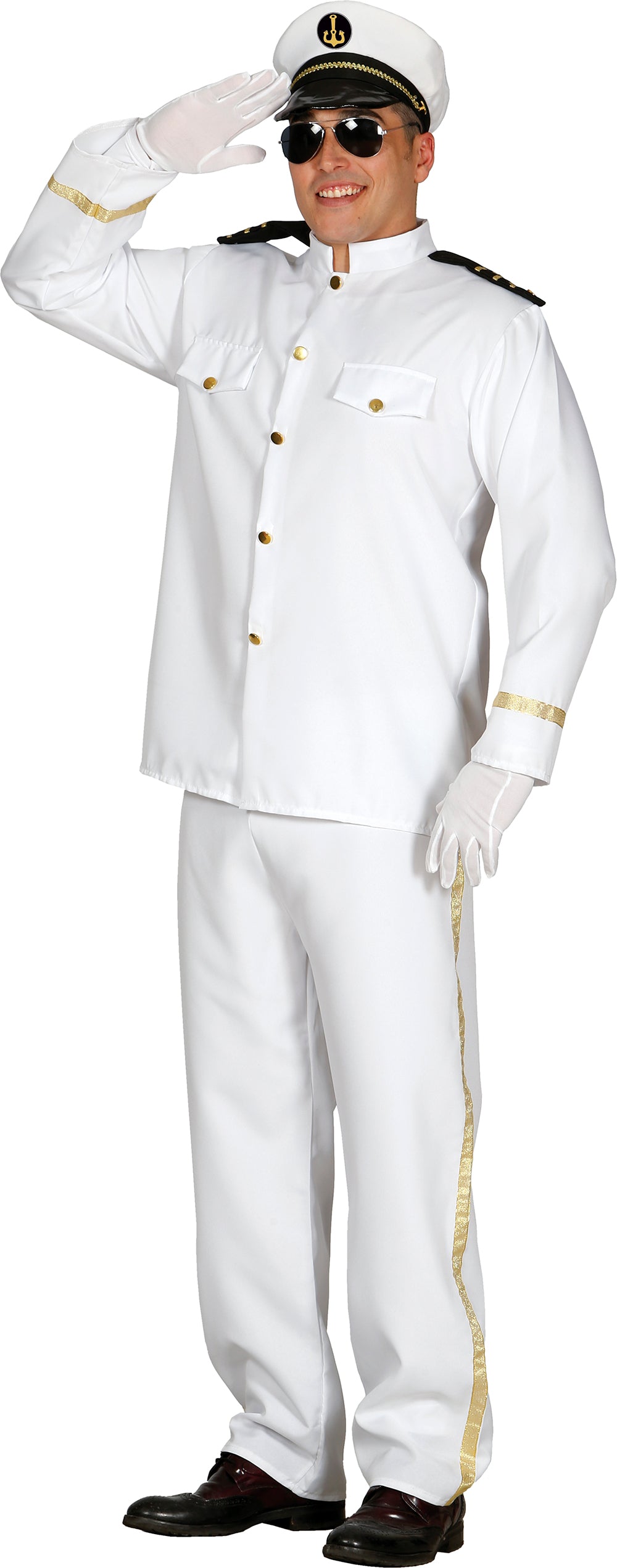 GP80239 – Kapitän Navigatoren Weißes Seeabenteuer – Größe: 54 - 56 (XL) – Farbe: Weiß