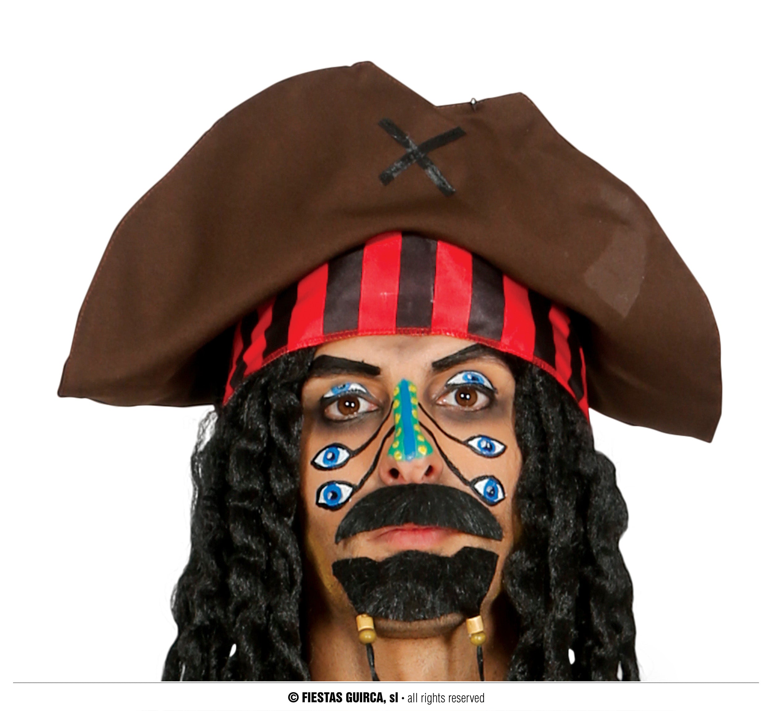 GP86505 – Pirat Abenteuer Kostüm Karneval Fasching – Größe: 52 - 54 (L) – Farbe: Braun