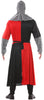 GP86508 – Ritter Mittelalter Heldenkostüm Kapuze – Größe: 52 - 54 (L) – Farbe: Rot