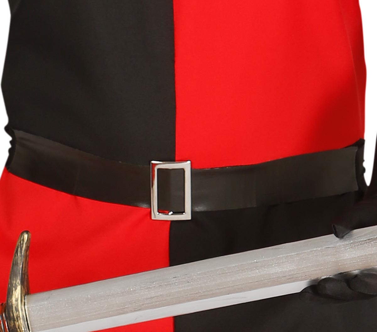 GP86508 – Ritter Mittelalter Heldenkostüm Kapuze – Größe: 52 - 54 (L) – Farbe: Rot