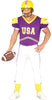 GP88278 – Sportheld Kostüm Lila Gelb – Größe: 54 - 56 (XL) – Farbe: Lila