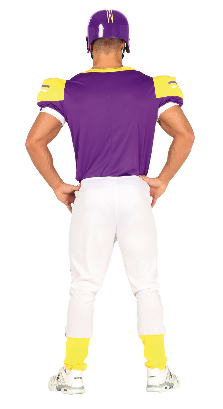 GP88278 – Sportheld Kostüm Lila Gelb – Größe: 54 - 56 (XL) – Farbe: Lila