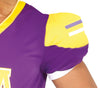 GP88278 – Sportheld Kostüm Lila Gelb – Größe: 54 - 56 (XL) – Farbe: Lila