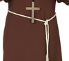 GP79290 – Mönch Robe Priester Kutte Kostüm – Größe: 54 - 56 (XL) – Farbe: Braun