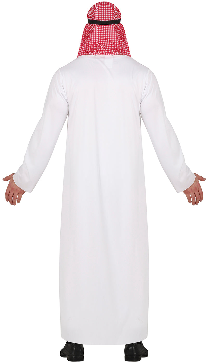 GP80211 – Wüstenprinz Scheich Kostüm Set Karneval – Größe: 54 - 56 (XL) – Farbe: Weiß