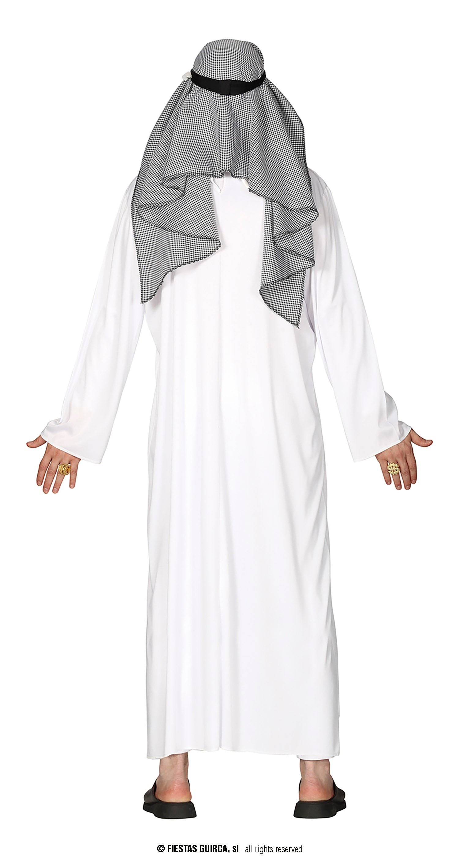 GP88667 – Wüstenprinz Sheik Karneval Fasching – Größe: 56 - 58 (XXL) – Farbe: Weiß