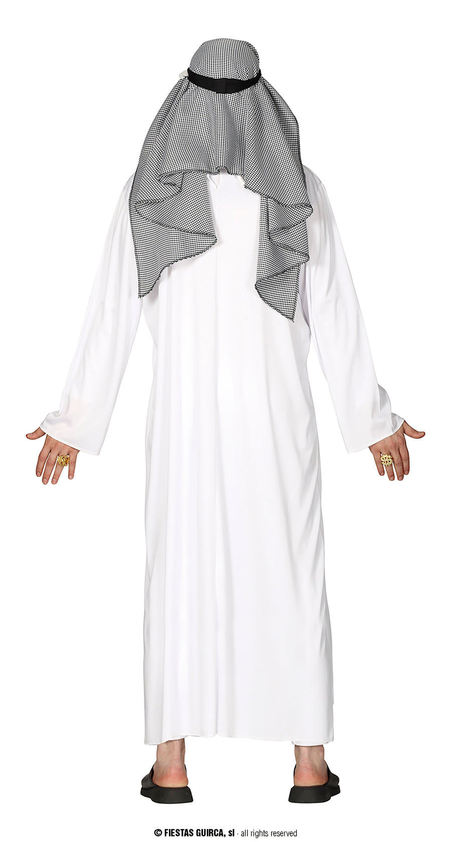 GP88667 – Wüstenprinz Sheik Karneval Fasching – Größe: 56 - 58 (XXL) – Farbe: Weiß, Ansicht 2