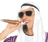 GP80067 – Wüstenprinz Lila Tunika Sheik Gewand – Größe: 56 - 58 (XXL) – Farbe: Weiß