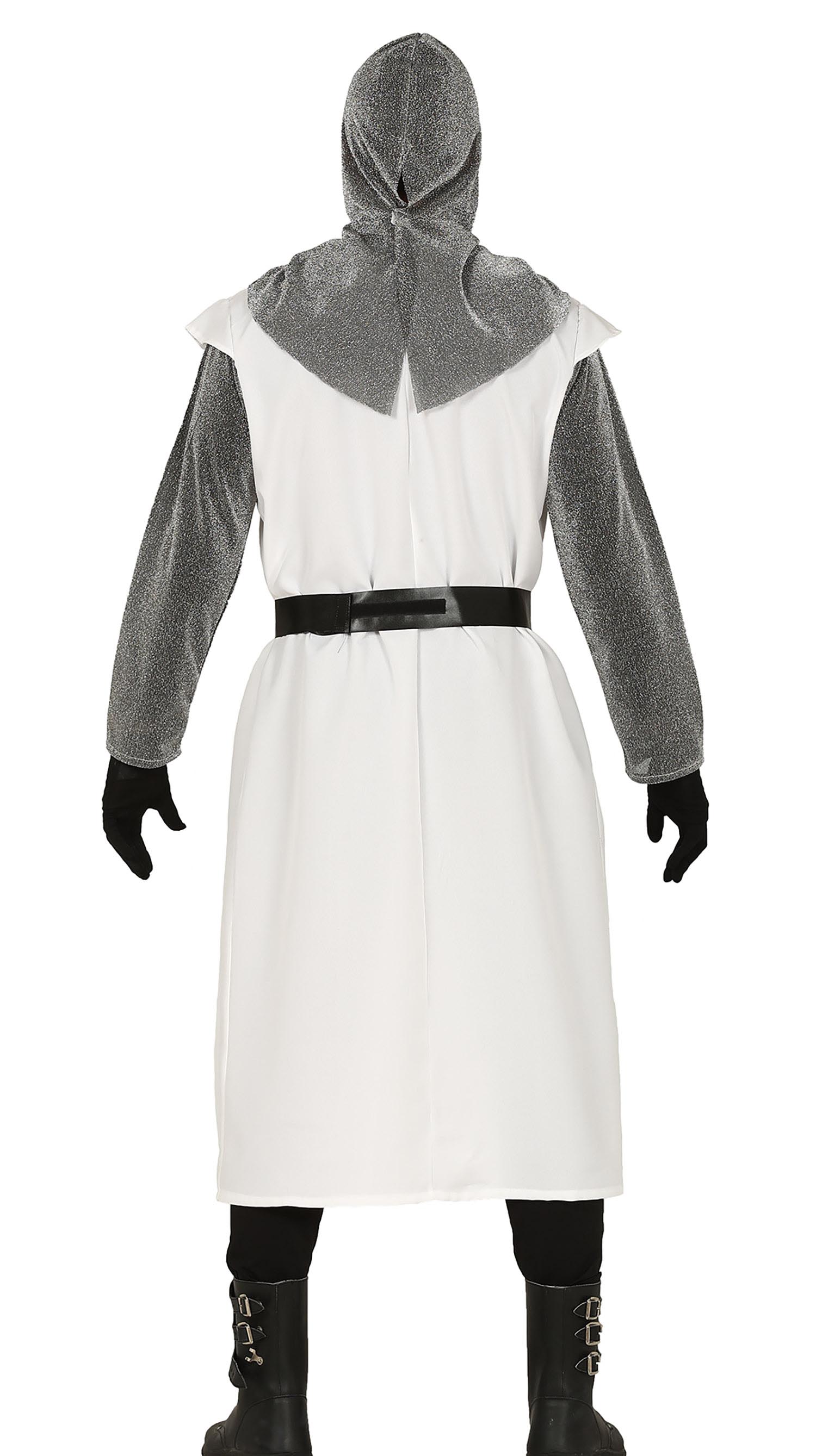 GP86630 – Mittelalter Ritter Kostüm Karneval – Größe: 54 - 56 (XL) – Farbe: Weiß
