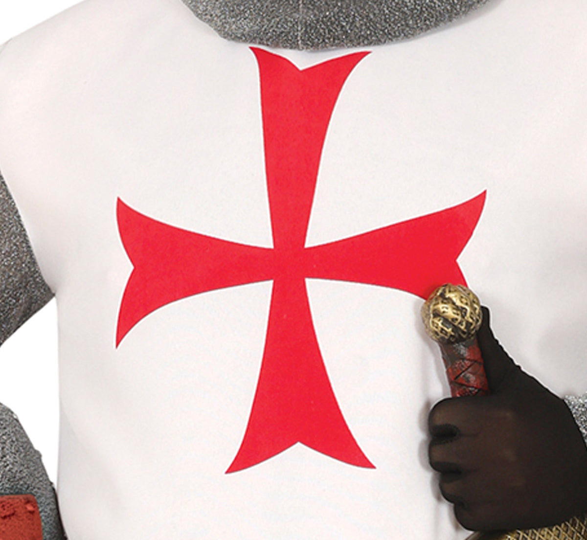 GP86630 – Mittelalter Ritter Kostüm Karneval – Größe: 54 - 56 (XL) – Farbe: Weiß