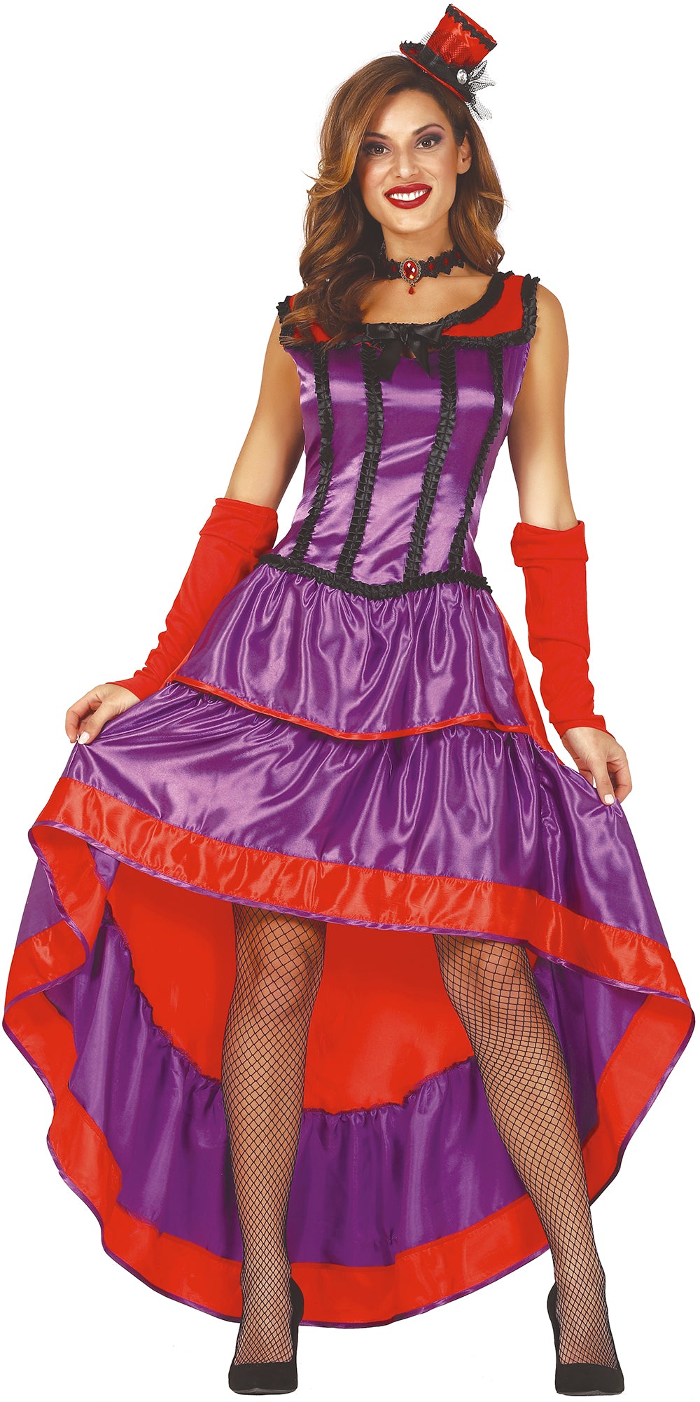 GP86556 – Burlesque Königin Elegantes Kostüm – Größe: 36 - 38 (S) – Farbe: Lila