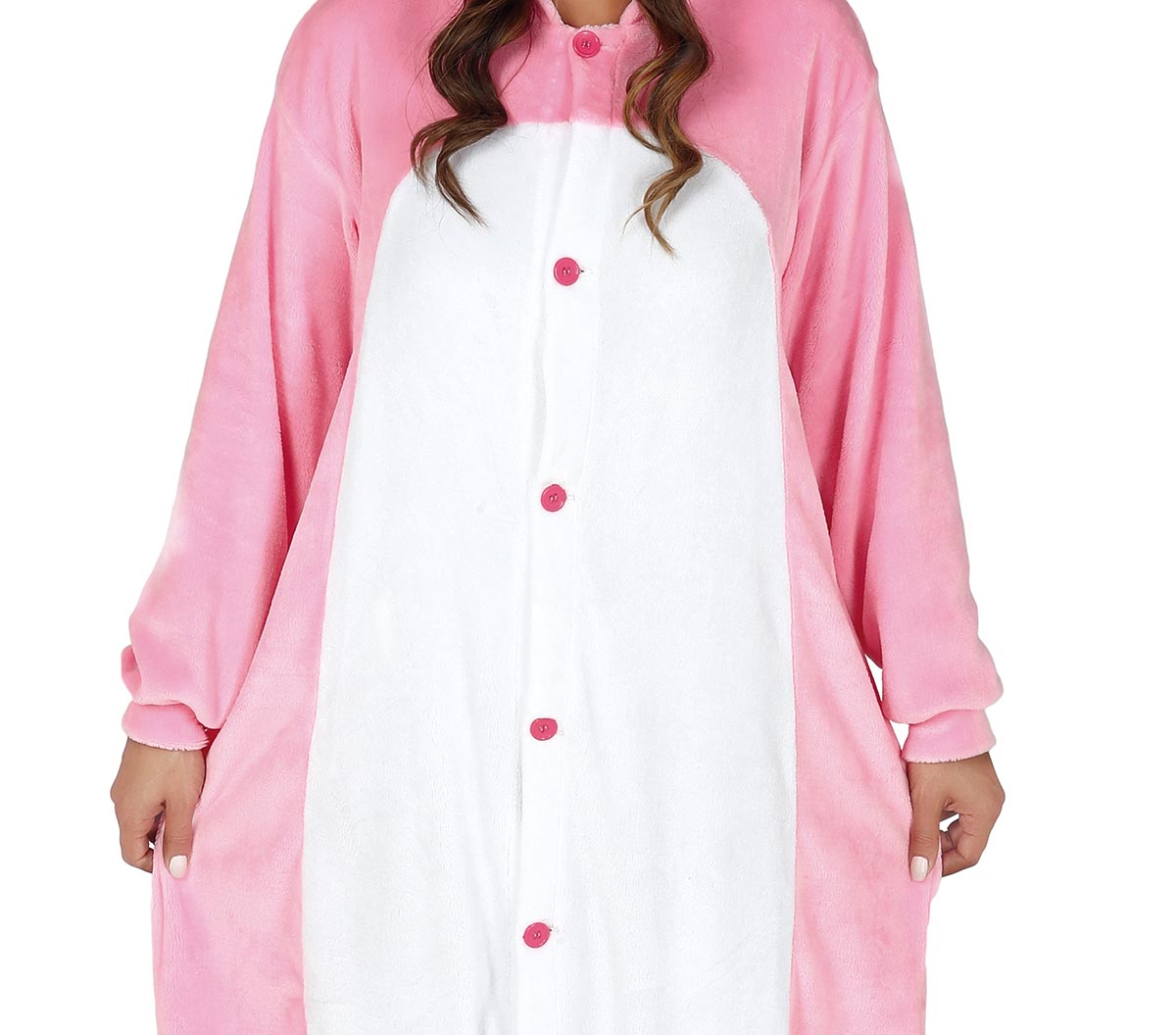 GP86564 – Tier Kigurumi Karnevalskostüm Katze – Größe: 42 - 44 (L) – Farbe: Pink