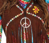 GP86565 – Hippie 60s Karneval Fasching – Größe: 38 - 40 (M) – Farbe: Braun