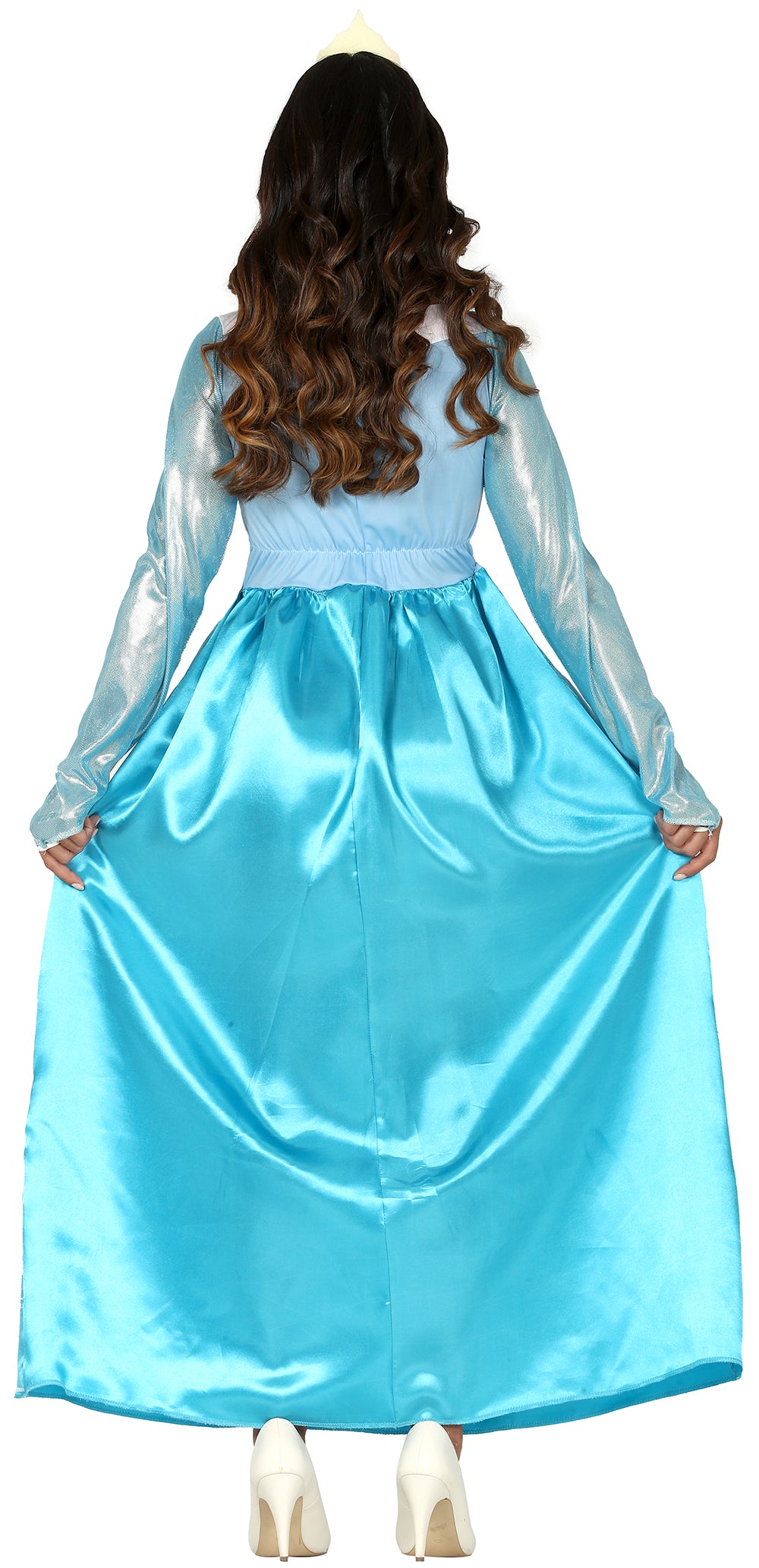 GP86567 – Prinzessin Märchenkönigin Karnevalskostüm – Größe: 42 - 44 (L) – Farbe: Blau