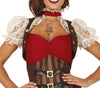 GP86574 – Steampunk Abenteuer Kleid Karneval – Größe: 36 - 38 (S) – Farbe: Grau
