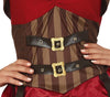 GP86574 – Steampunk Abenteuer Kleid Karneval – Größe: 38 - 40 (M) – Farbe: Grau