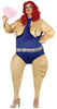 GP86600 – Drag Queen Spaßkostüm JGA – Größe: 52 - 54 (L), 48 - 50 (M) – Farbe: Natural, Blau