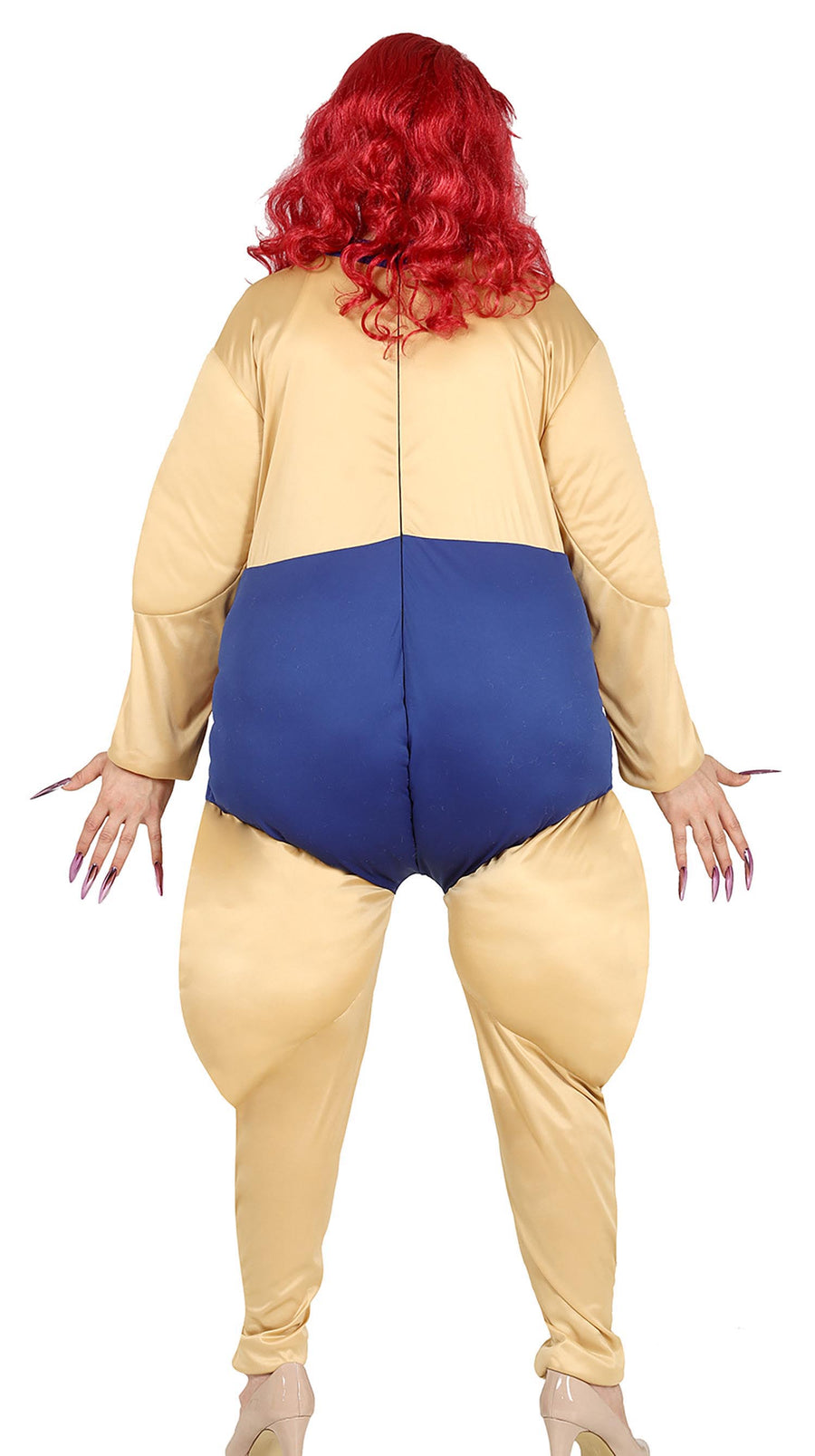 GP86600 – Drag Queen Spaßkostüm JGA – Größe: 52 - 54 (L), 48 - 50 (M) – Farbe: Natural, Blau, Ansicht 2