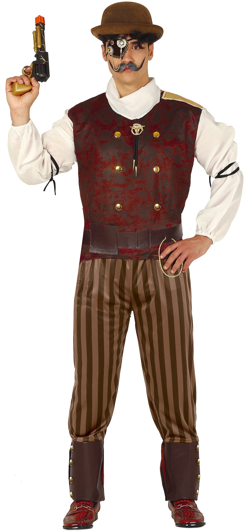 GP86603 – Steampunk Abenteueroutfit Klassisches Design – Größe: 48 - 50 (M) – Farbe: Grau