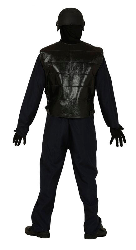 GP86609 – Swat Einsatz Polizei Karneval Kostüm – Größe: 52 - 54 (L) – Farbe: Schwarz