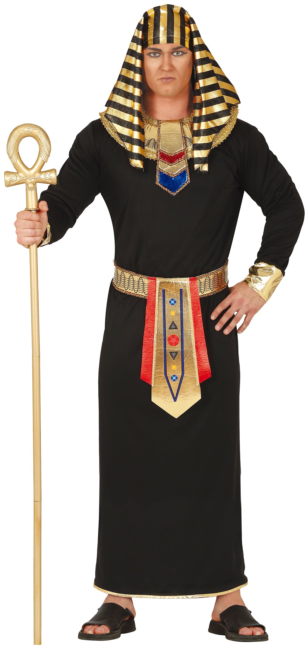 GP86613 – Pharao Ägypten König Kostüm – Größe: 52 - 54 (L) – Farbe: Schwarz