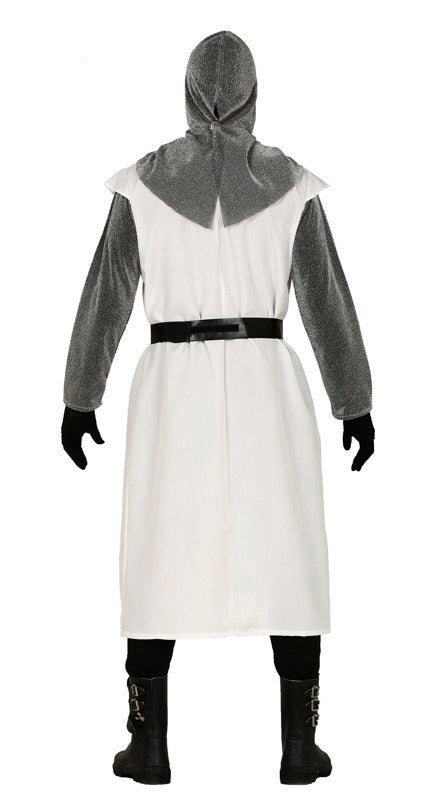GP86630 – Mittelalter Ritter Kostüm Karneval – Größe: 48 - 50 (M) – Farbe: Weiß