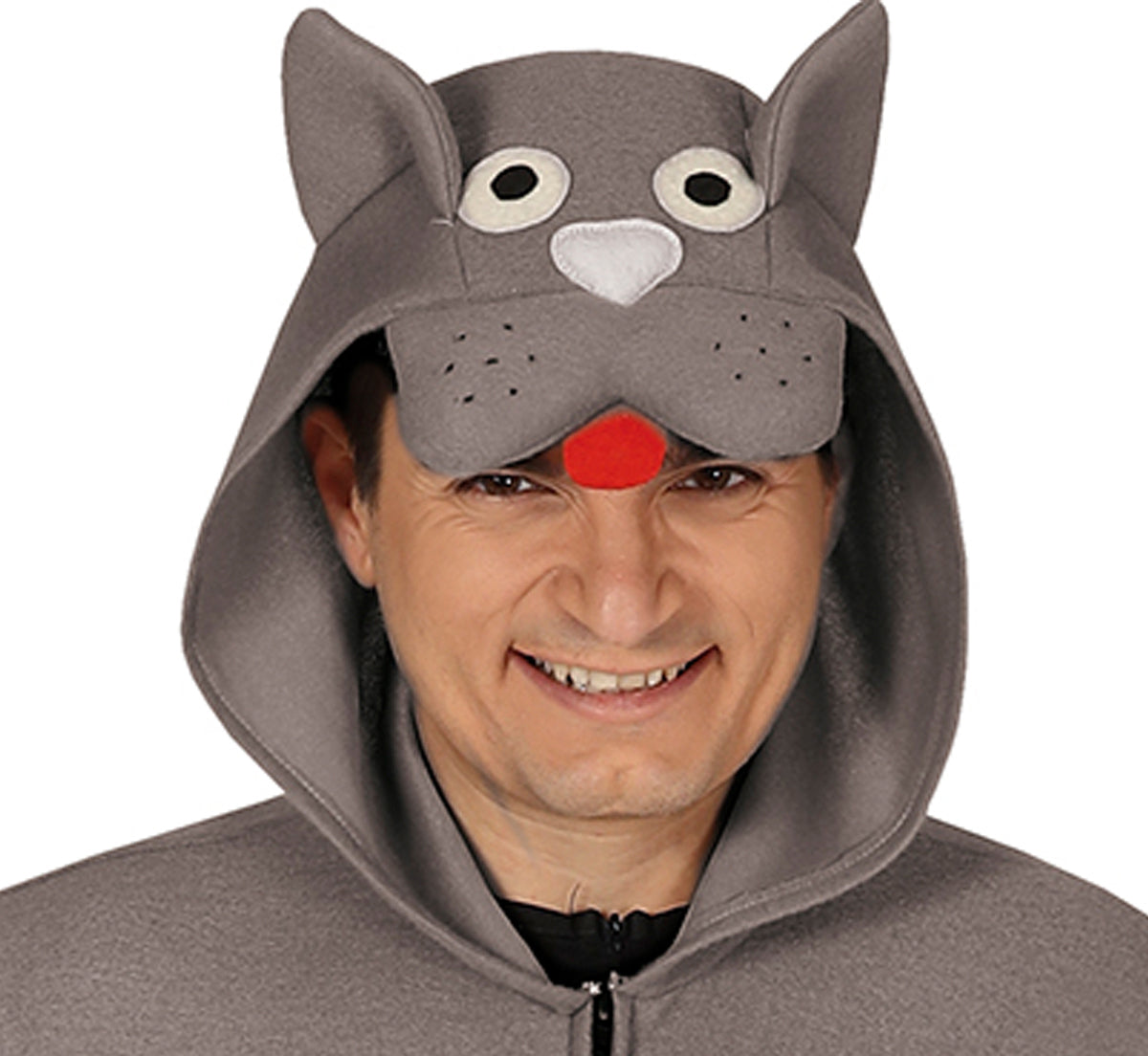 GP86632 – Tier Humor Karneval Kostüm Katze Maus – Größe: 52 - 54 (L) – Farbe: Grau