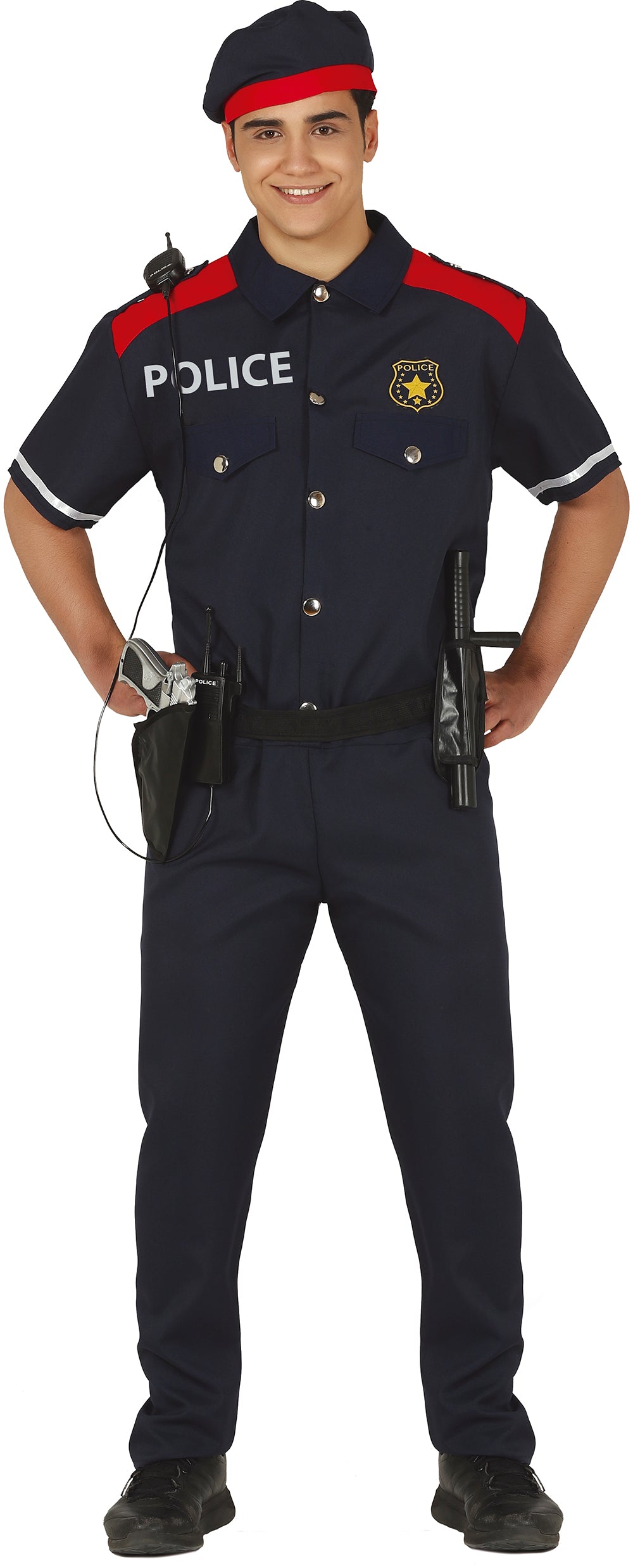 GP86647 – Polizist Karneval Outfit Cappellino – Größe: 48 - 50 (M) – Farbe: Blau