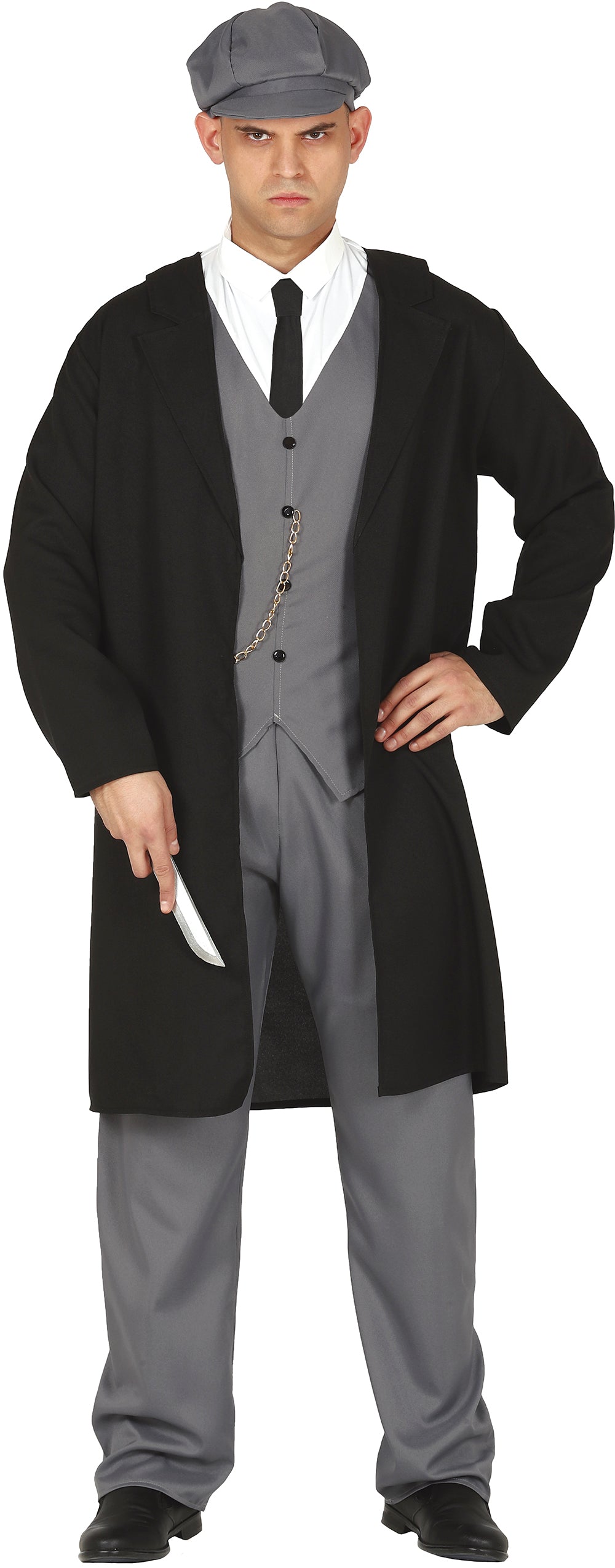 GP86652 – Gangsteroutfit 20s Karneval Retro – Größe: 52 - 54 (L) – Farbe: Schwarz