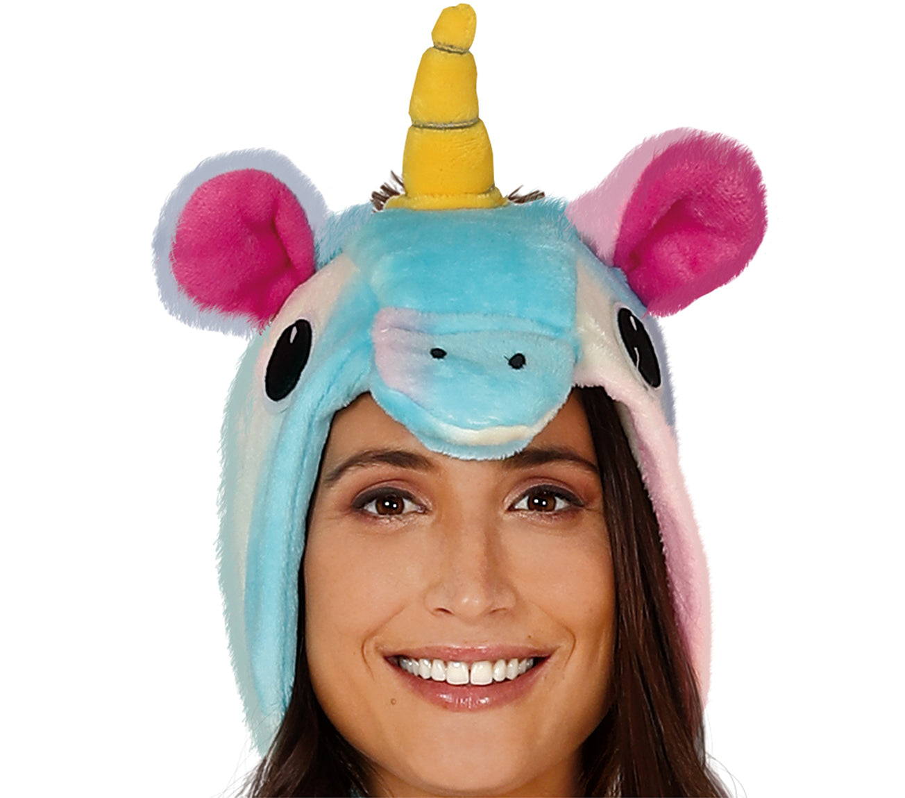 GP86658 – Einhorn Kigurumi Kapuzenanzug Karneval – Größe: 42 - 44 (L) – Farbe: Weiß