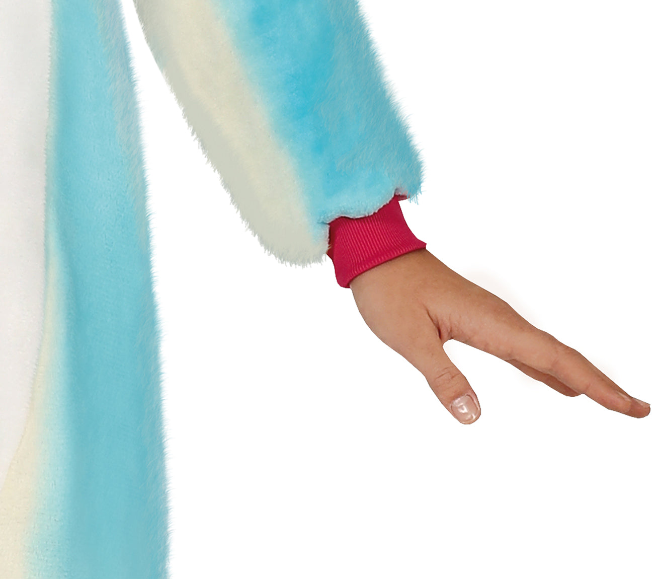 GP86658 – Einhorn Kigurumi Kapuzenanzug Karneval – Größe: 42 - 44 (L) – Farbe: Weiß