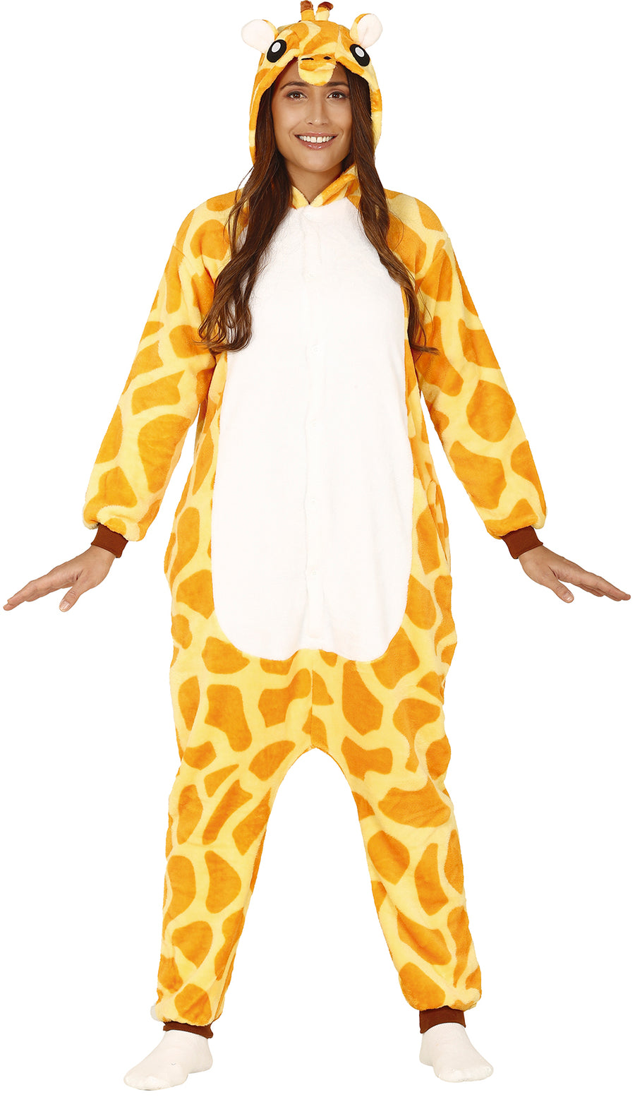 Giraffen Overall für Erwachsene mit Kapuze