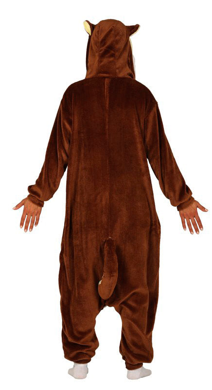 GP86667 – Tier Kigurumi Kostüm Karneval Kapuzenoverall – Größe: 42 - 44 (L) – Farbe: Weiß