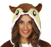 GP86667 – Tier Kigurumi Kostüm Karneval Kapuzenoverall – Größe: 42 - 44 (L) – Farbe: Weiß